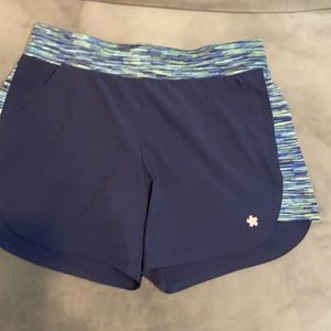 Blue athletic shorts